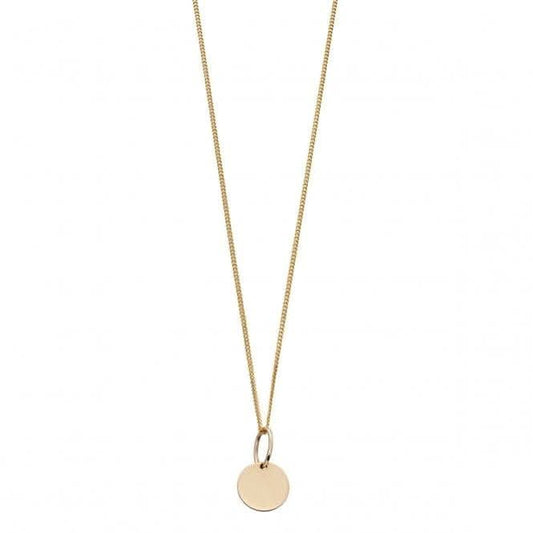 Beginnings Sterling Silver 9CT Yellow Gold Disc Drop Pendant GP2103