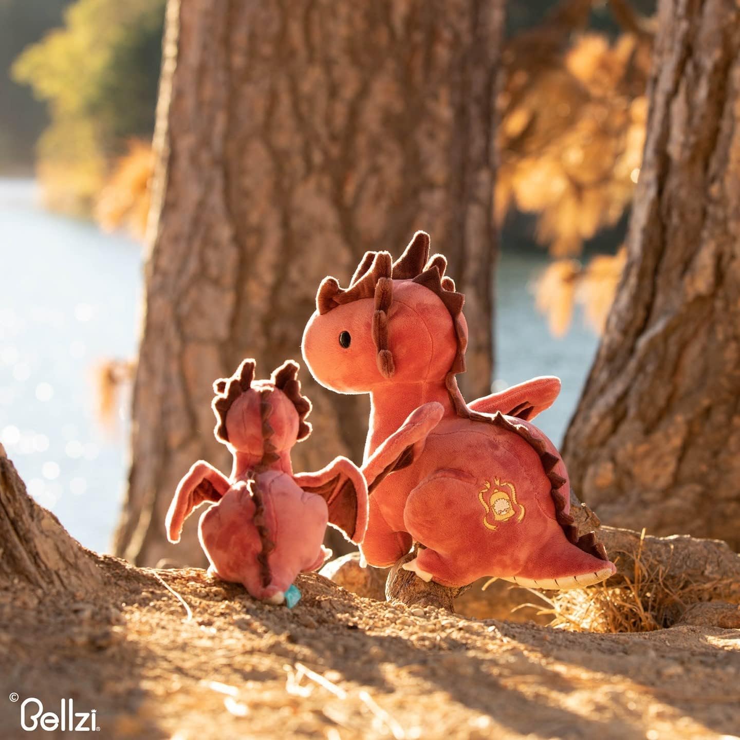 Bellzi Fire Dragon 11.5-Inch Plush – Draggi, Cute Dragon Toy for Kids