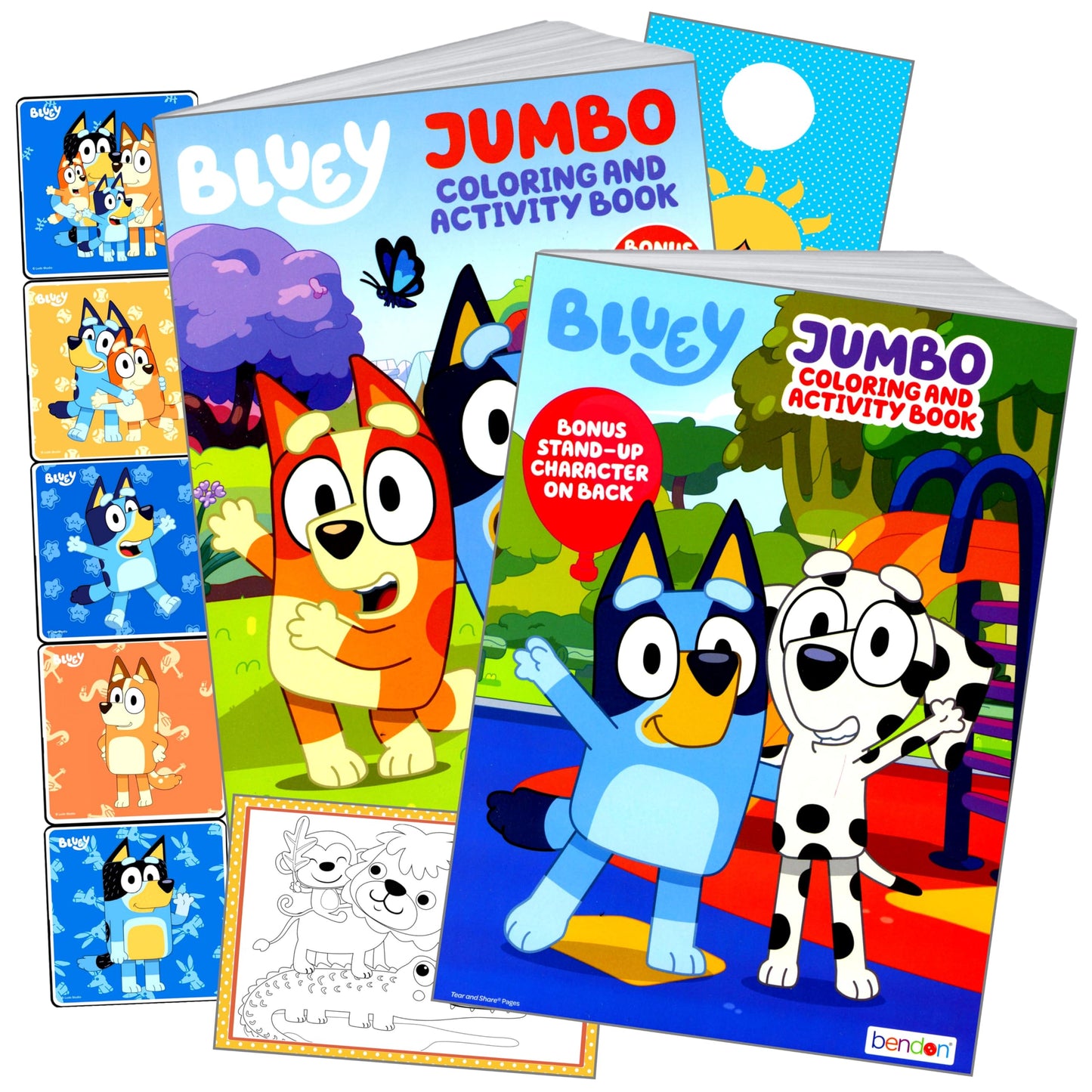 Bendon Bluey Coloring Book Set | Coloring Books, Stickers & Door Hanger