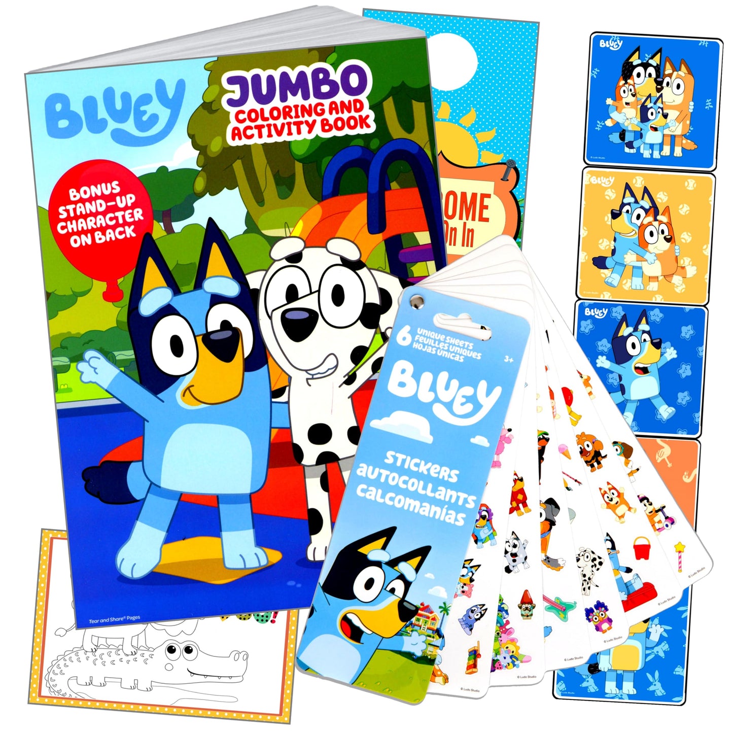 Bendon Bluey Coloring Book Set – Coloring Pages, Stickers & Reward Stickers