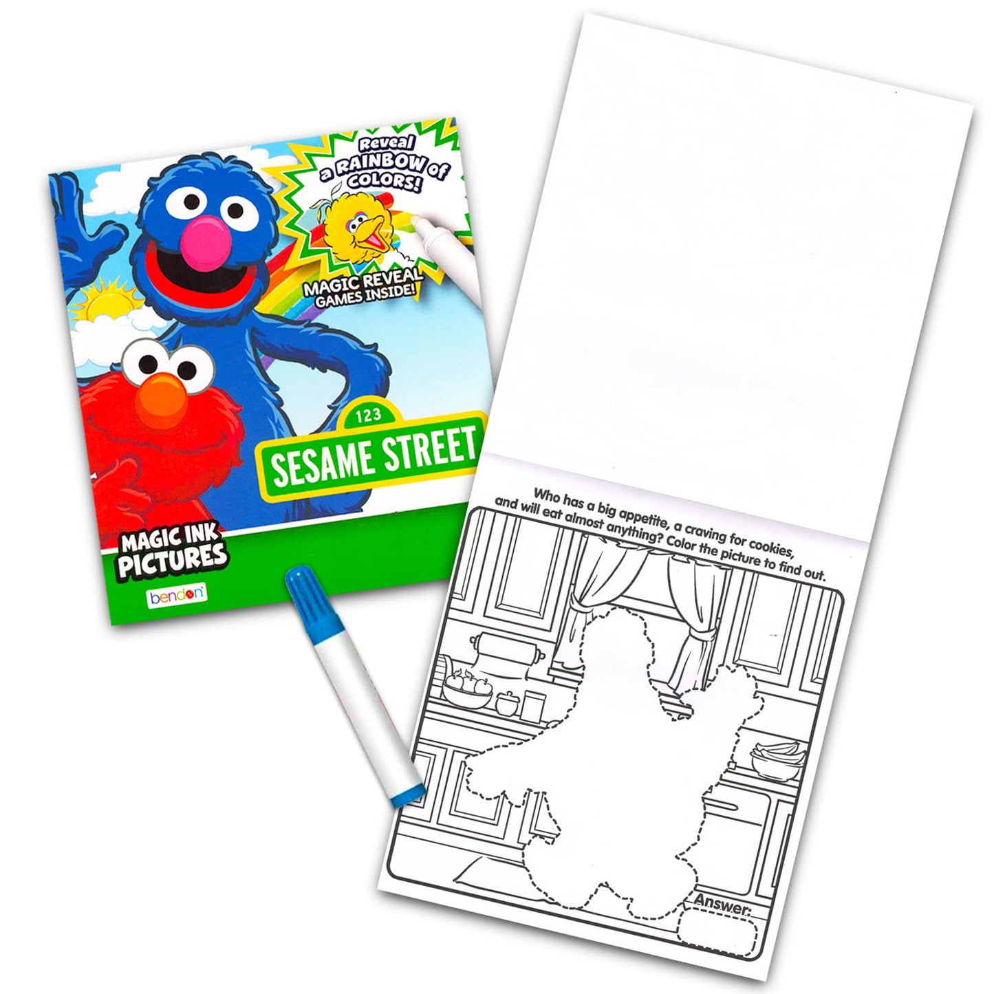 Bendon 12 Mess Free Imagine Ink Coloring Book Set – Bulk Bundle (Sonic, Bluey, Mickey, Minnie, Spidey, Peppa Pig)