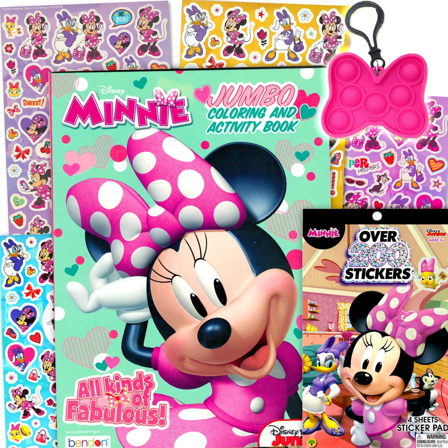 Bendon Minnie Mouse Coloring Activity Book & Sticker Set for Kids