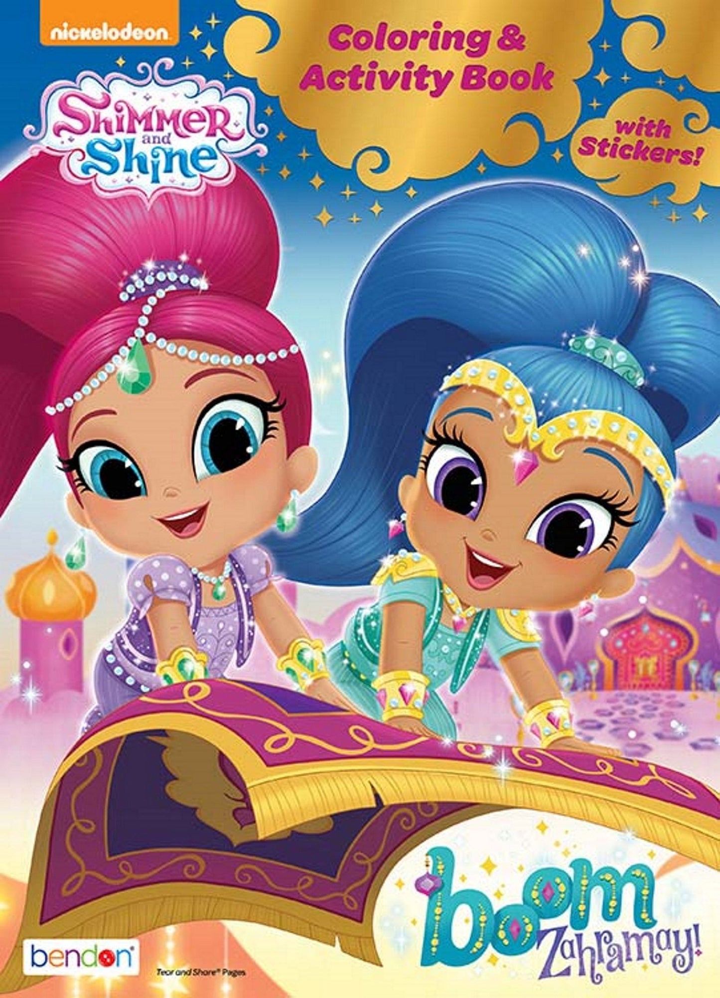 Bendon Shimmer and Shine 32-Page Coloring & Activity Book - 30+ Stickers