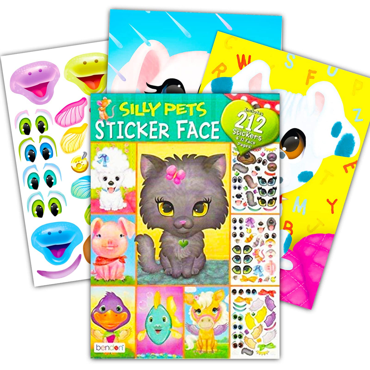 Bendon Silly Pets Face Repositional Stickers – Fun Travel Activity Book