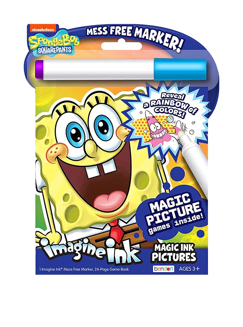 Bendon Spongebob Squarepants Imagine Ink Coloring Book with Mess-Free Marker – Officially Licensed