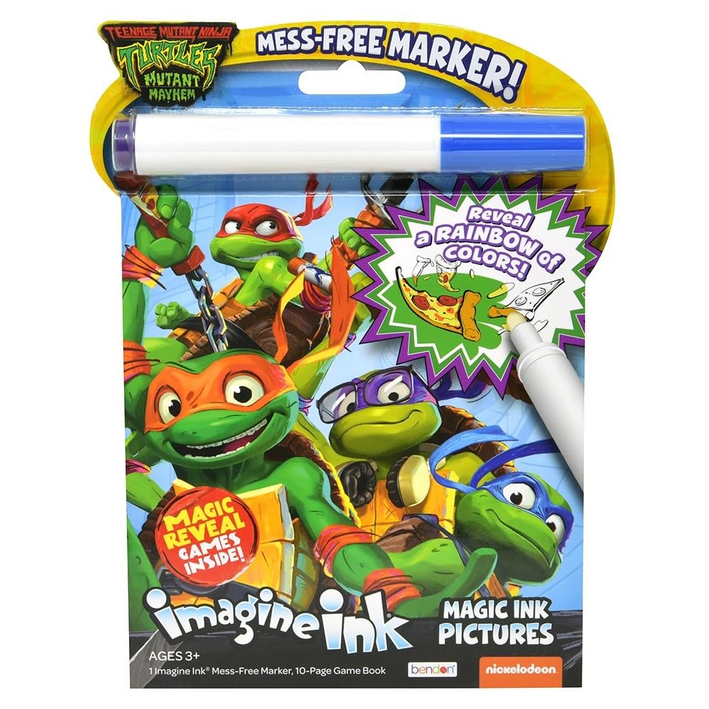 Bendon TMNT Imagine Ink: Mess-Free Magic Ink Picture Book with Marker