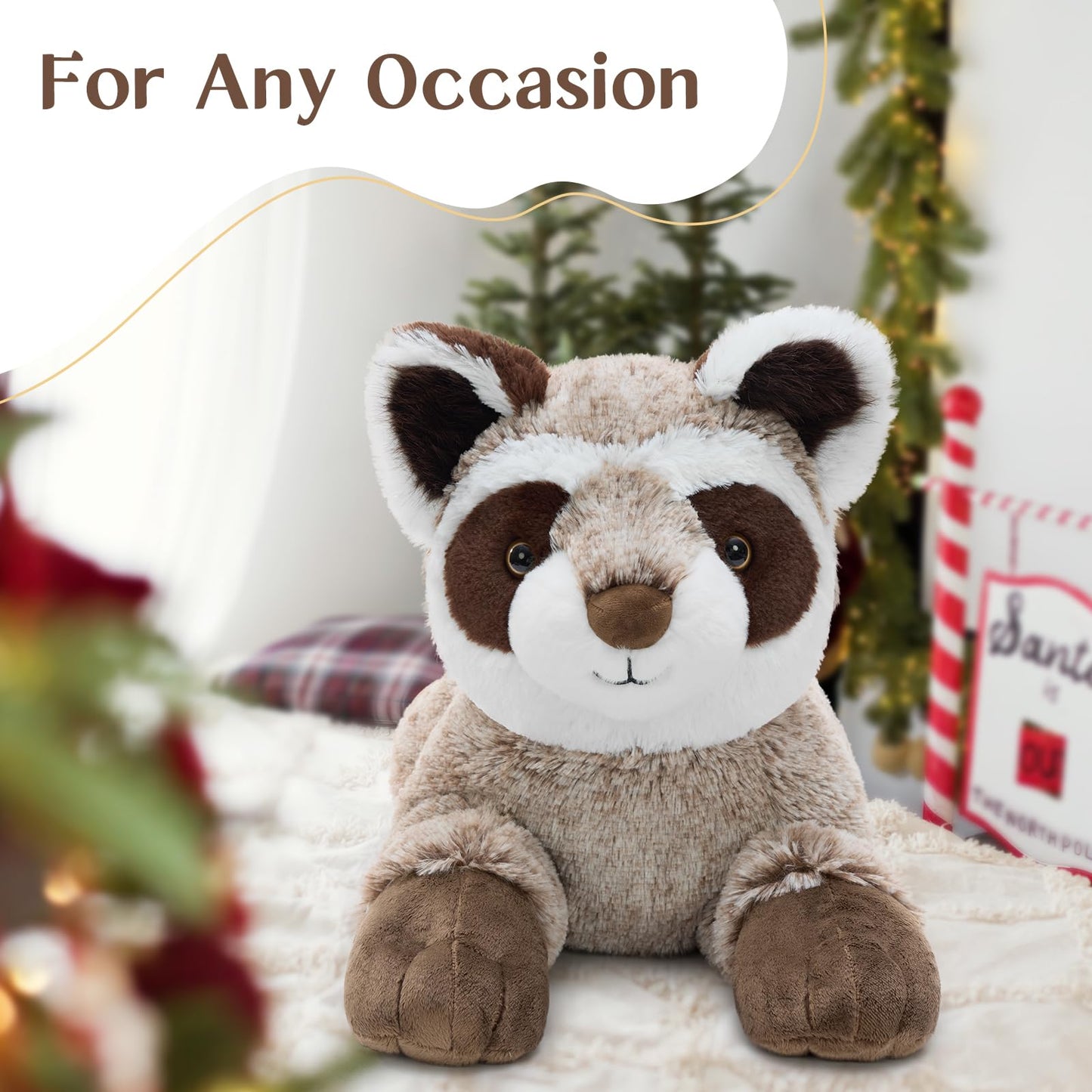 BENINY 30-Inch Giant Raccoon Plush — Oversized Stuffed Animal Toy for Hugs and Imaginative Play