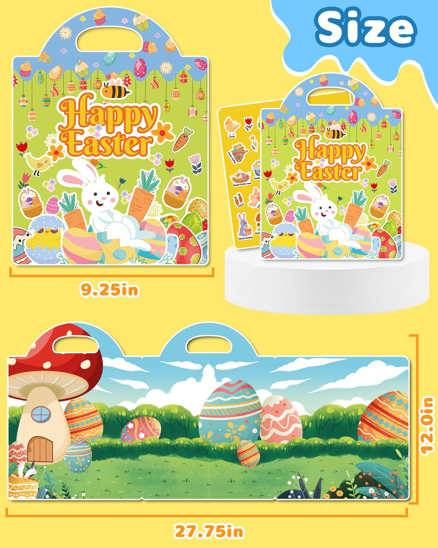 Benresive Reusable Sticker Book for Toddlers – Easter Theme (36 Pieces)