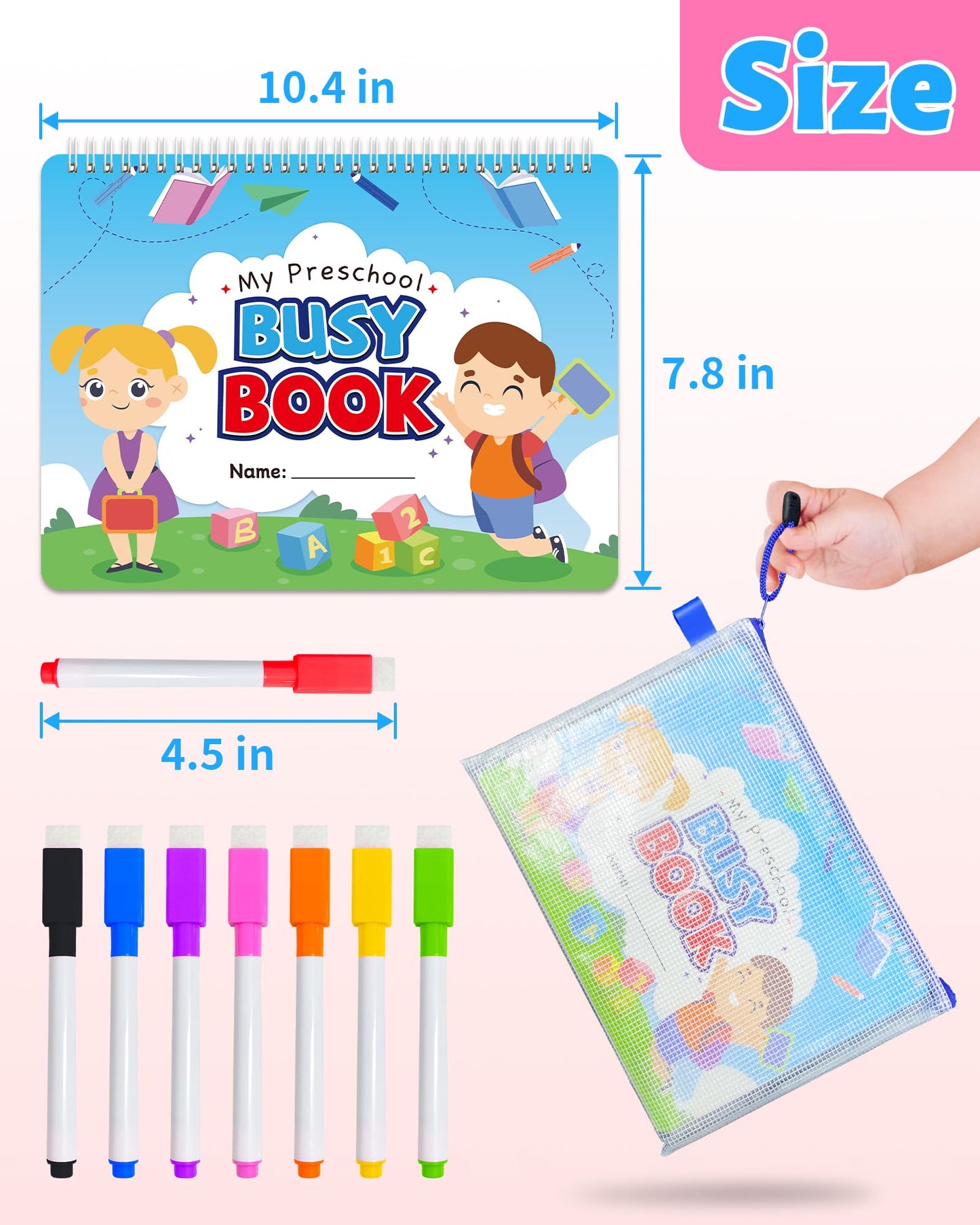 Benresive Montessori Busy Book for Toddlers 3-5 | Travel-friendly Preschool Activities & Creative Learning