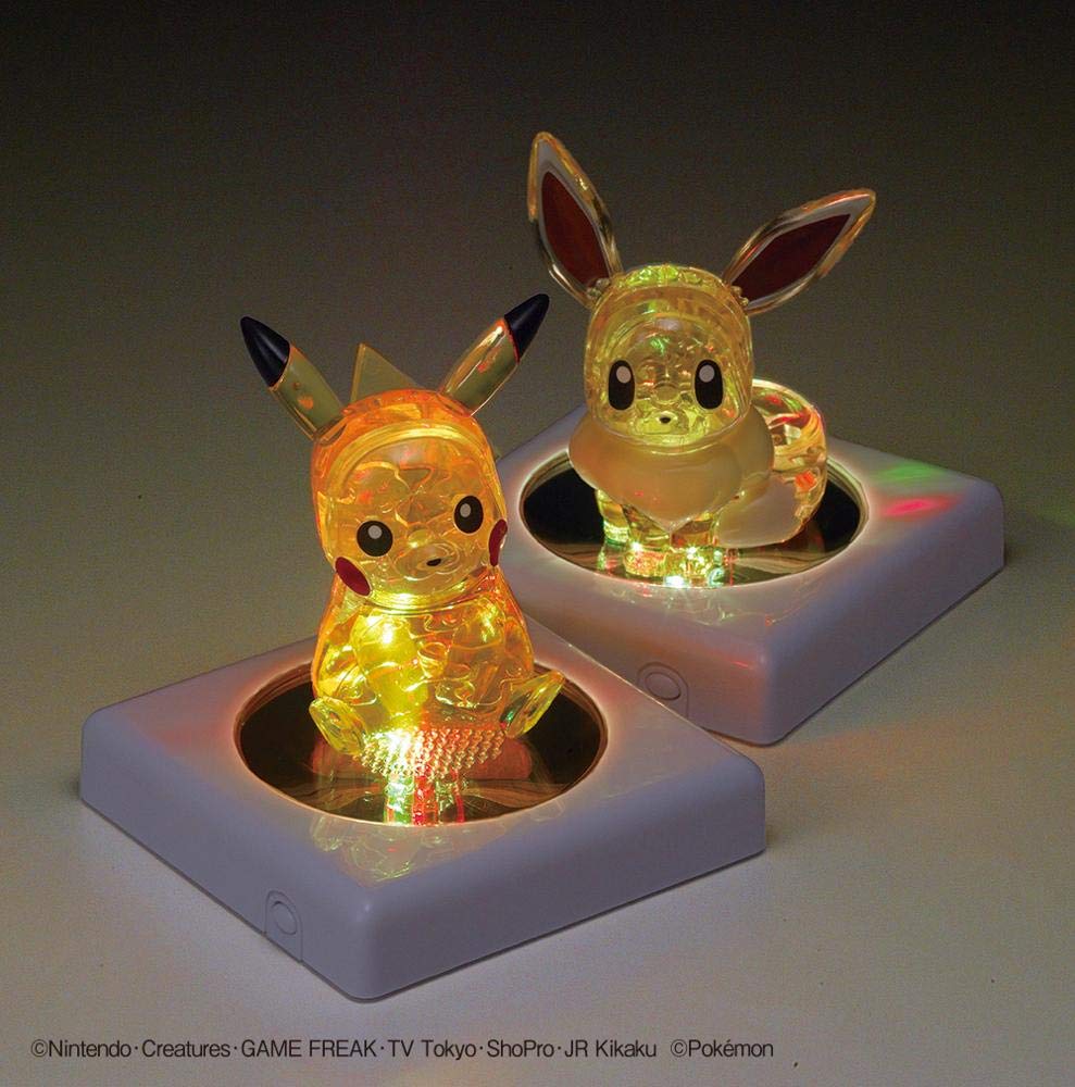 Beverly 48-Piece Pikachu & Eevee Crystal Puzzle | 3D Collectible