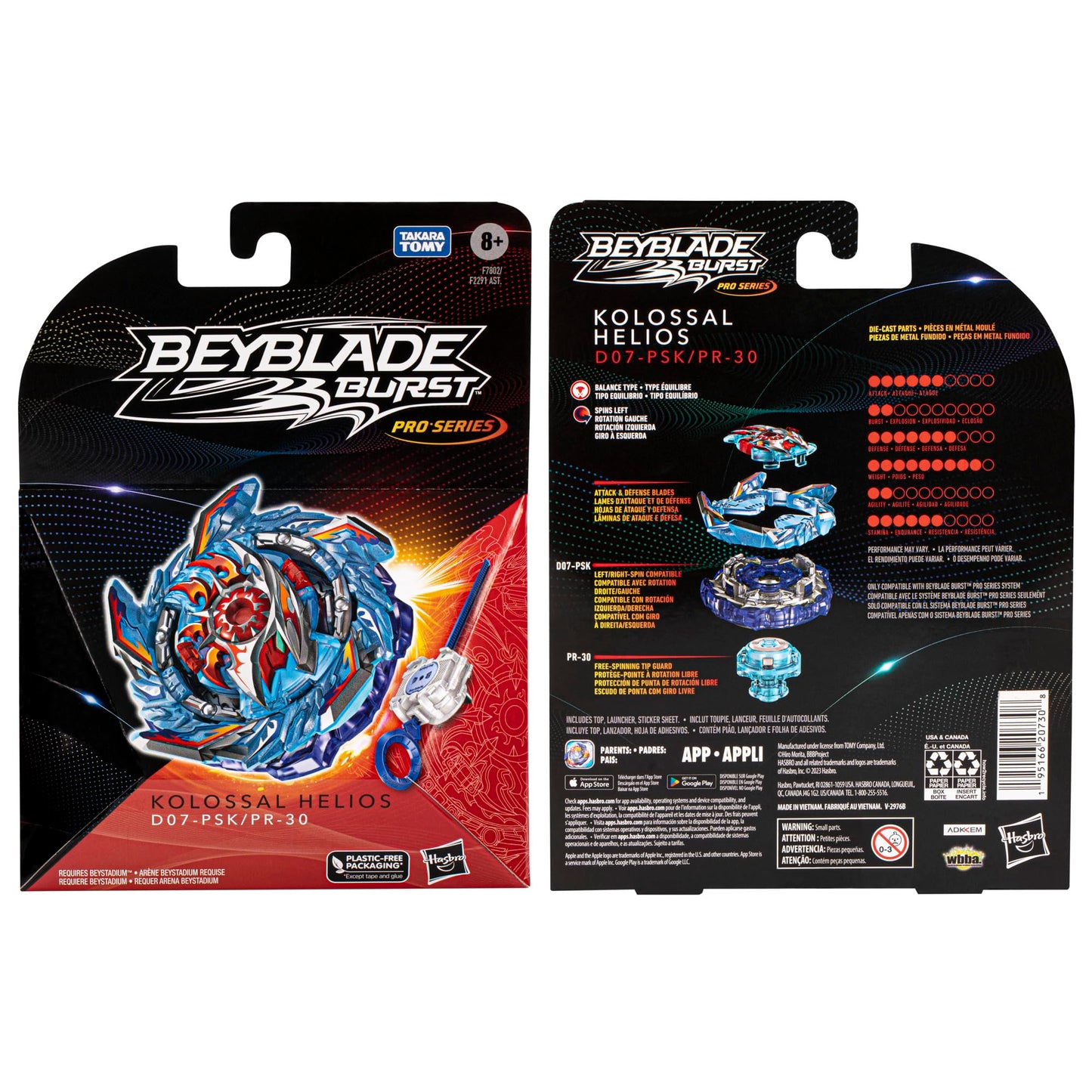 BEY PS KOLOSSAL Helios – Pro Series Beyblade Top with Die-Cast Metal