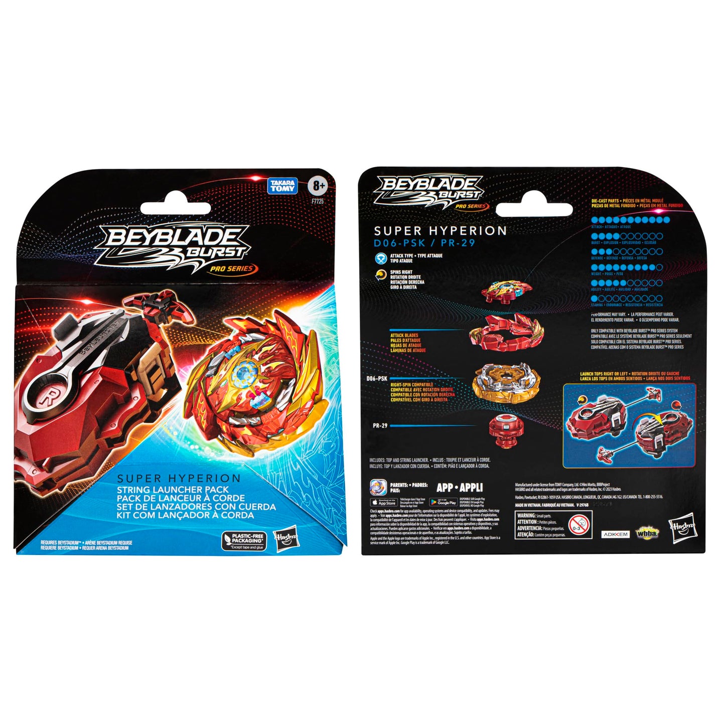 Beyblade Burst Pro Series Super Hyperion String Launcher Pack – Right/Left Spin