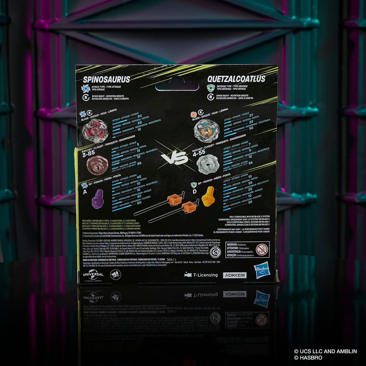 Beyblade X Jurassic World Collab Spinosaurus vs Quetzalcoatlus Multipack – 2 Tops & Launchers