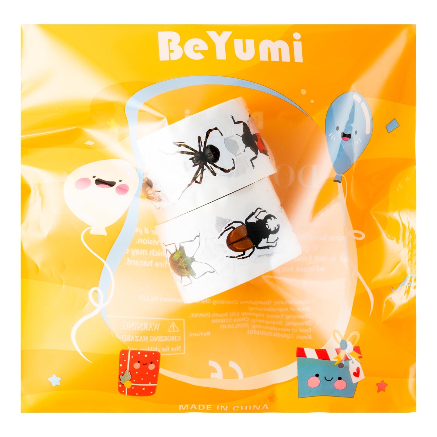BeYumi Spring Insect Animals Stickers – 1000 Pcs in 2 Rolls for Kids, Party Favors, Classroom Decor