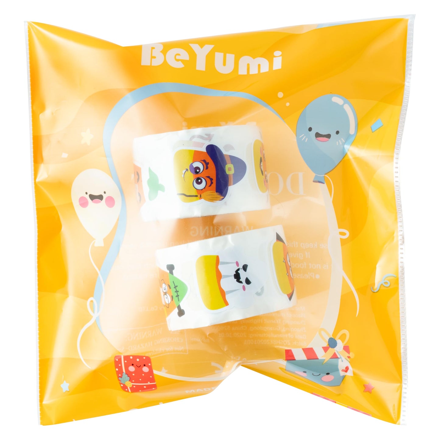 BeYumi Halloween Candy Corn Stickers – 1000 Pcs, 2 Rolls, Waterproof Vinyl