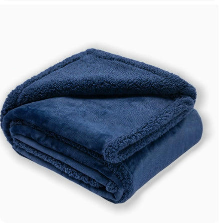 Flannel Cotton Wool Sherpa Thick Pet Blanket Dog Kennel