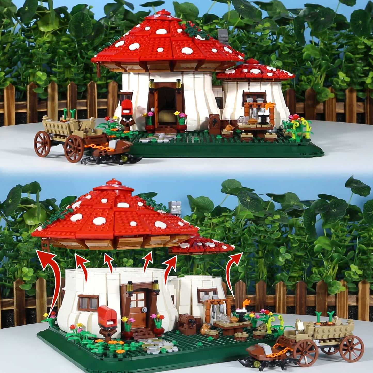 Bibilock 2233PCS Mushroom House Building Blocks — Creative Treehouse Set for All Ages