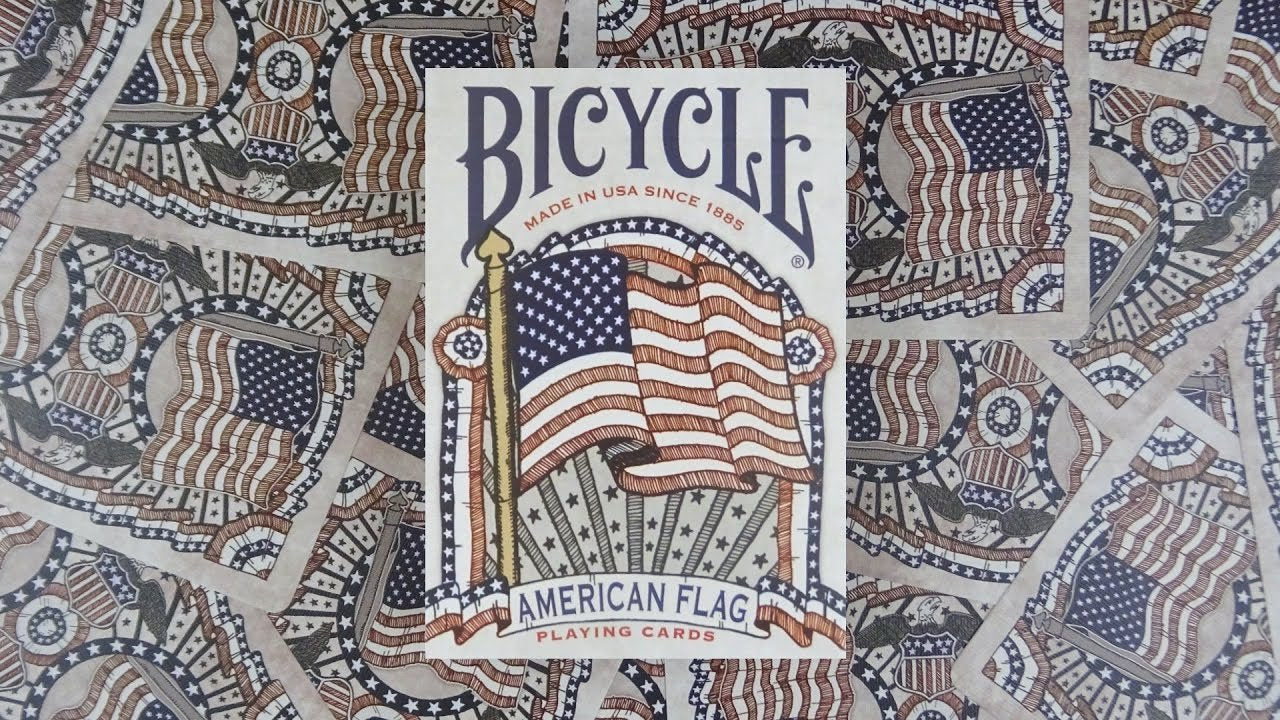 Bicycle American Flag Poker Size Playing Cards – Standard Index (1036202) USA-made