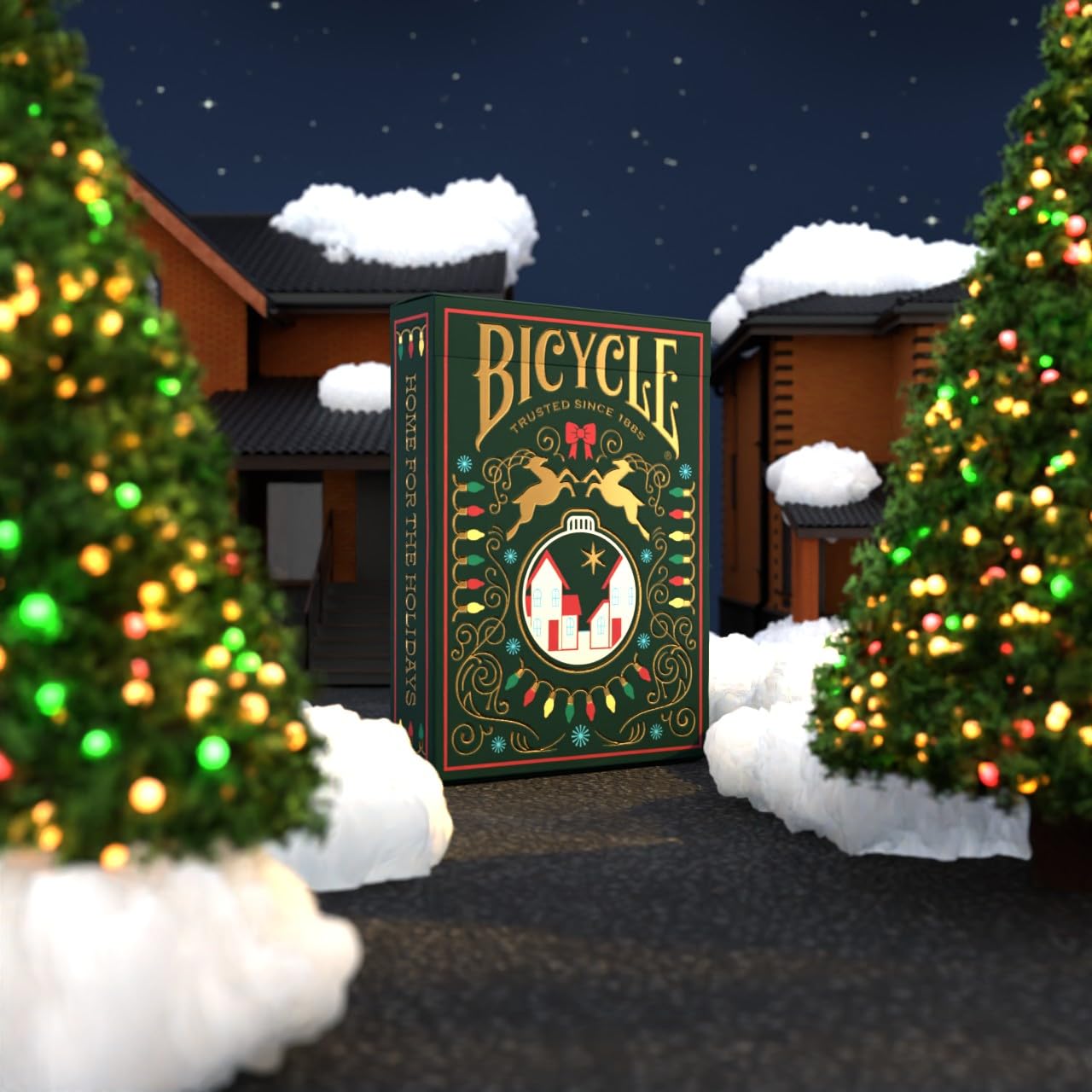 Bicycle Home for the Holidays Collectible Playing Cards – Standard 52-Deck, Poker Size