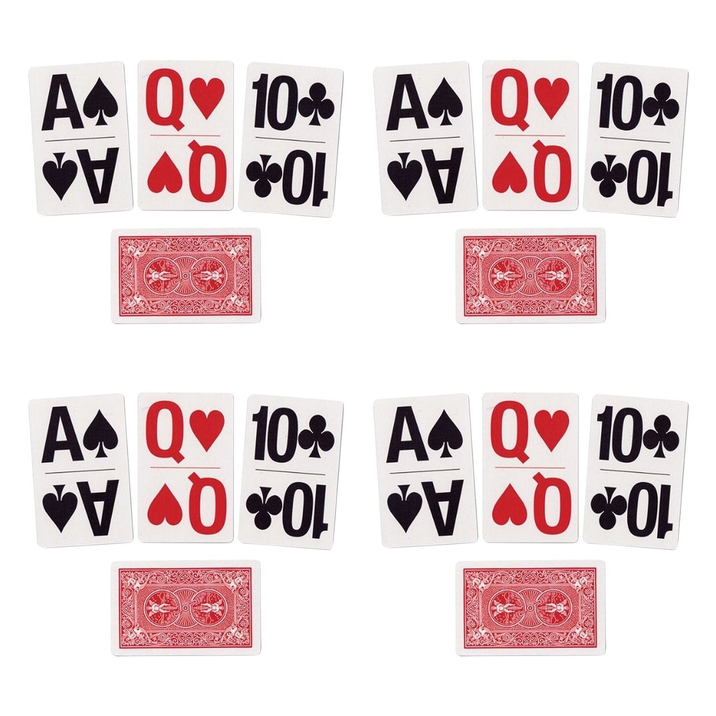 Bicycle Large Print Bridge Size Playing Cards – 4-Pack