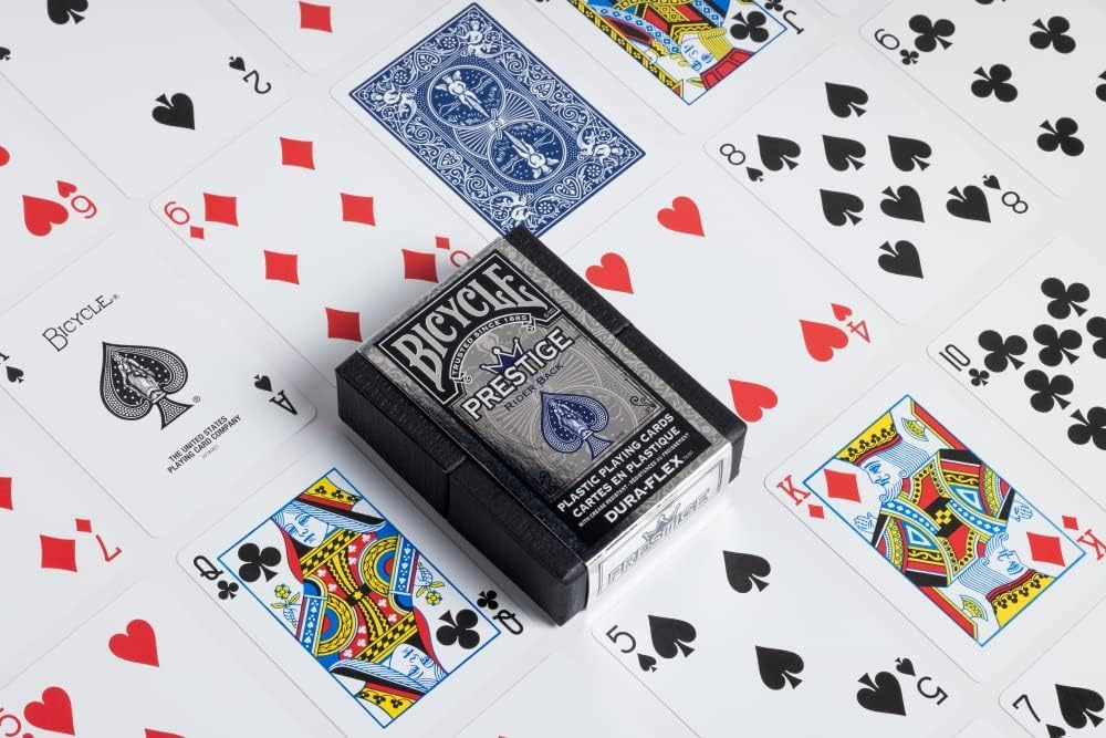 Bicycle Prestige Waterproof Plastic Playing Cards – Red & Blue 2-Pack