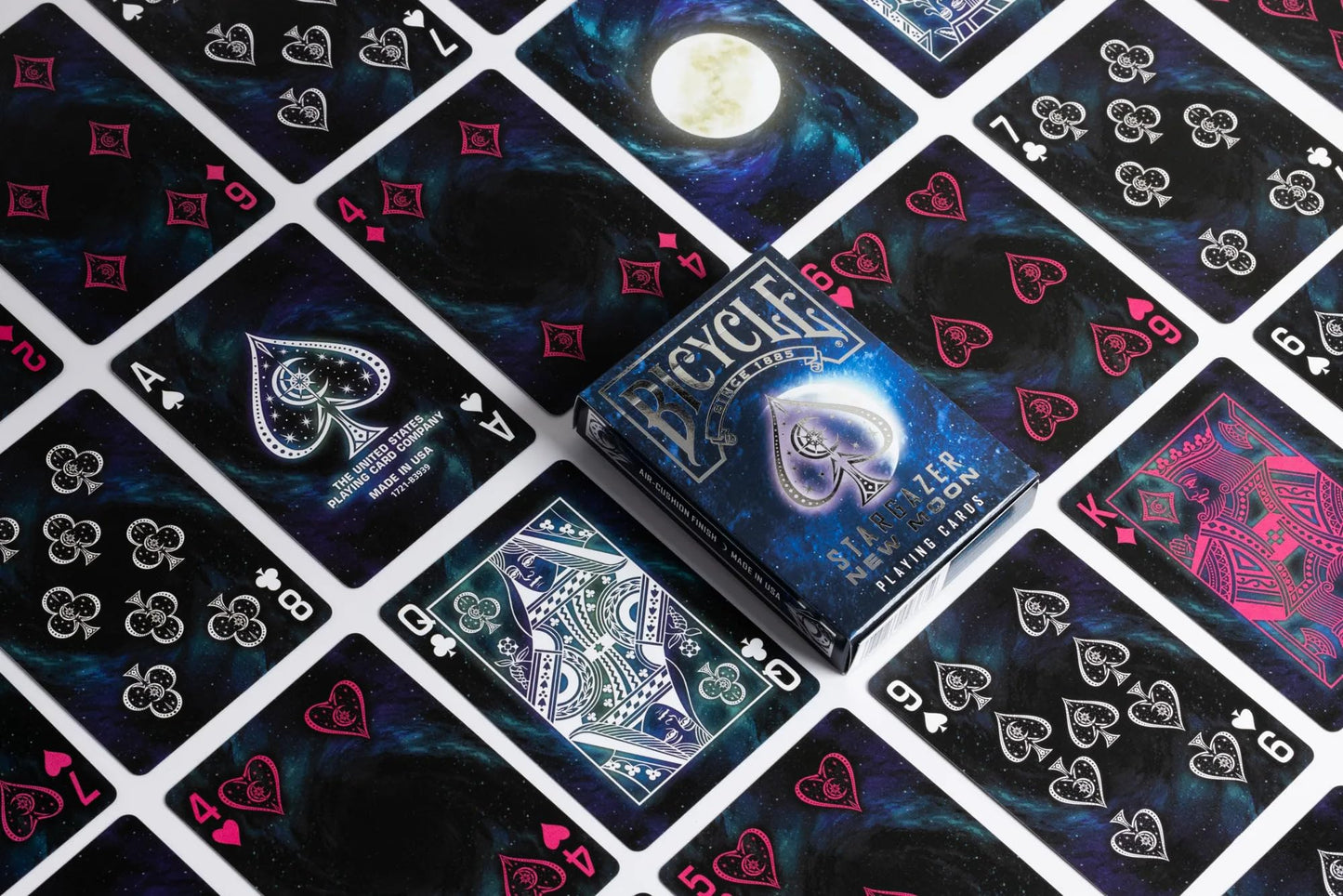 Bicycle Stargazer New Moon Blue Playing Cards – Silver Foil Tuck Case