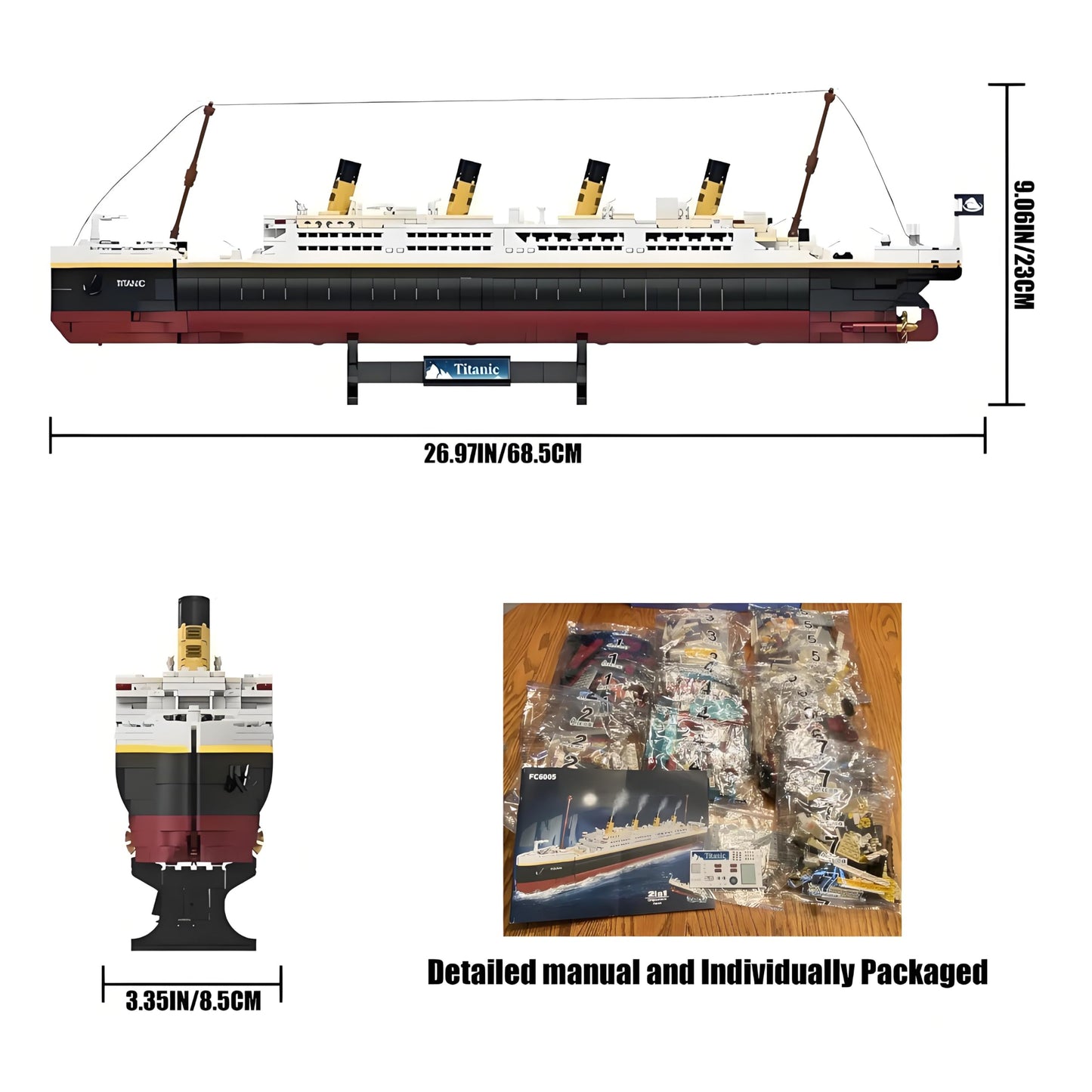 BIDIUTOY Titanic Model Kit - 2022-Piece Large 3D Puzzle