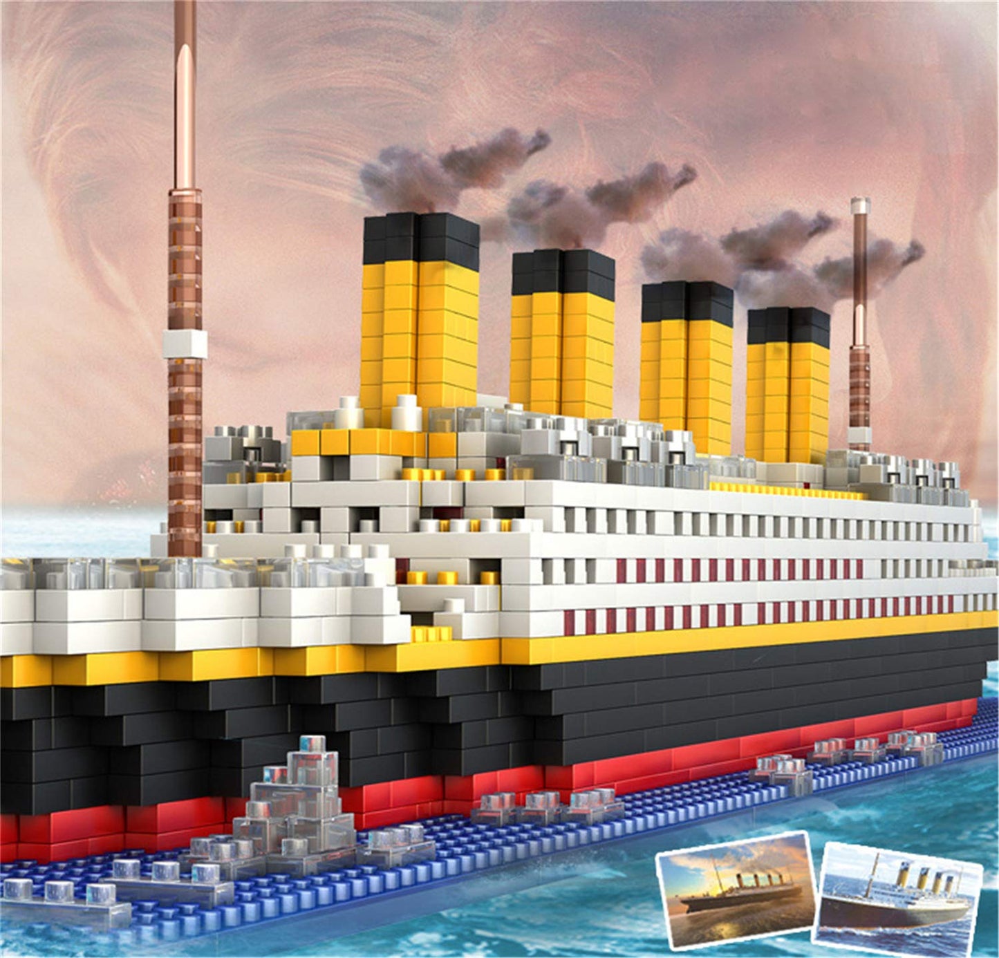 BIDIUTOY Titanic Ship Model Building Block Set – 1860 Micro Blocks | 3D Puzzle Toy