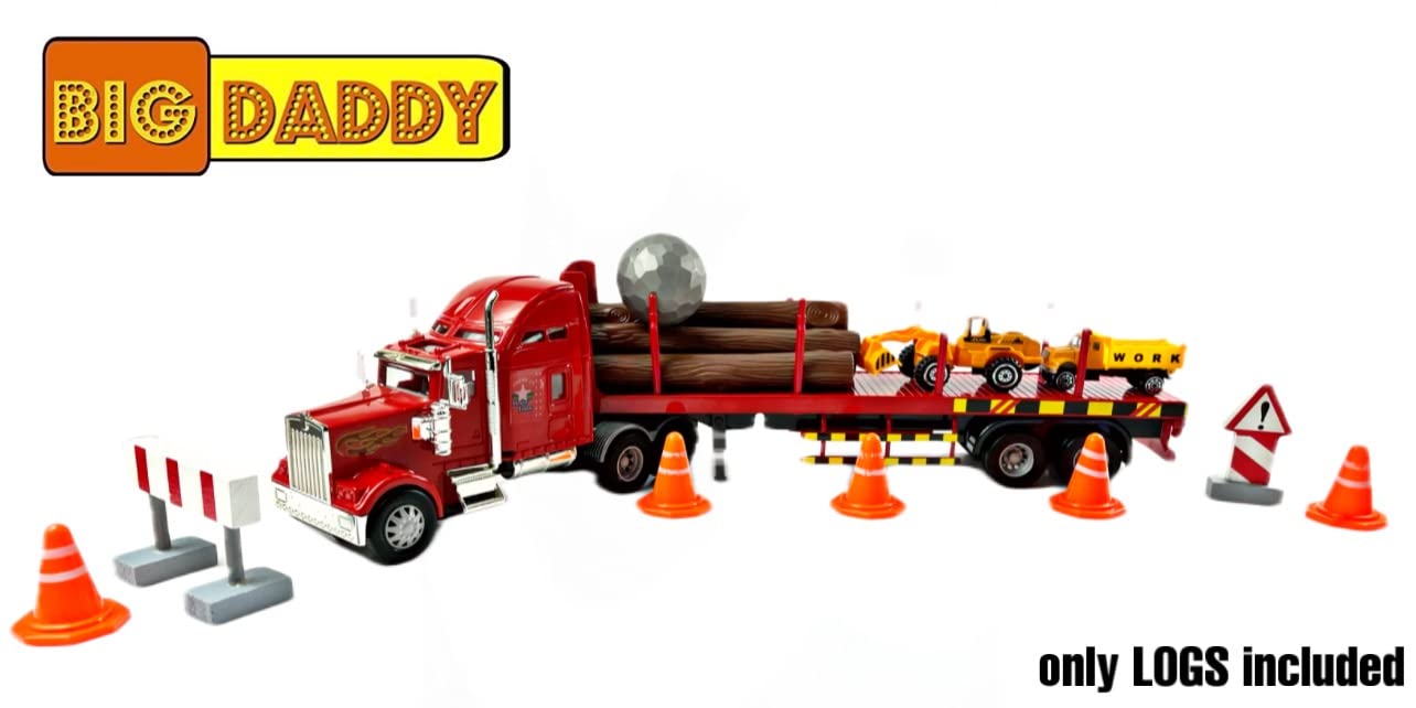 Big Daddy Big Rig Heavy Duty Tractor Trailer | Lumber Truck Transport Series