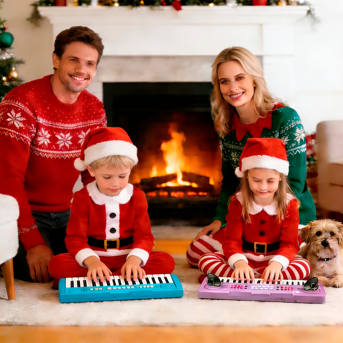 BIGFUN 37-Key Keyboard Piano for Kids | Purple Toddler Music Toy 3-7