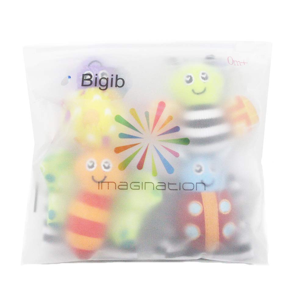 Bigib Baby Infant Rattle Socks Toys (3-6 to 12 Months) – Sensory Learning Toy for Girls & Boys