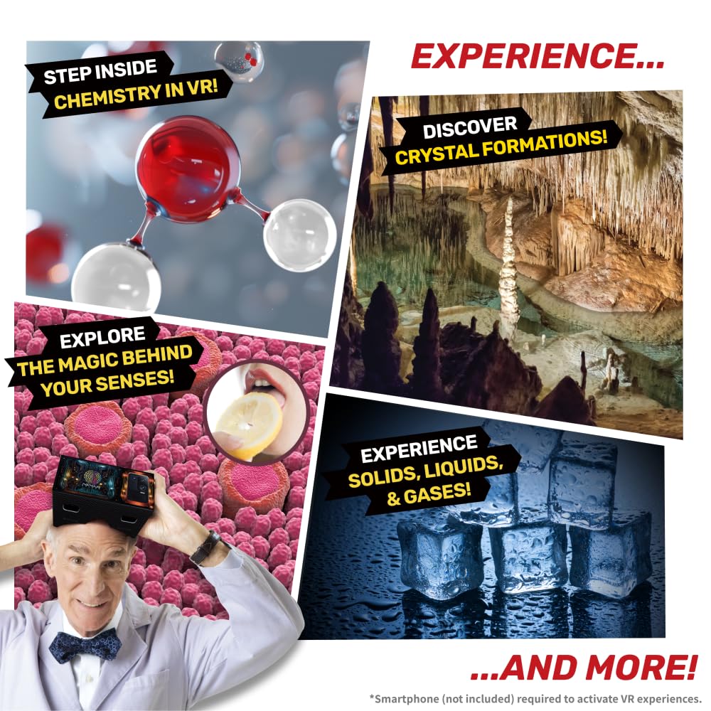 Abacus Brands Bill Nye's Science Squad Chem Lab VR Kit for Kids 8+ | Immersive Learning