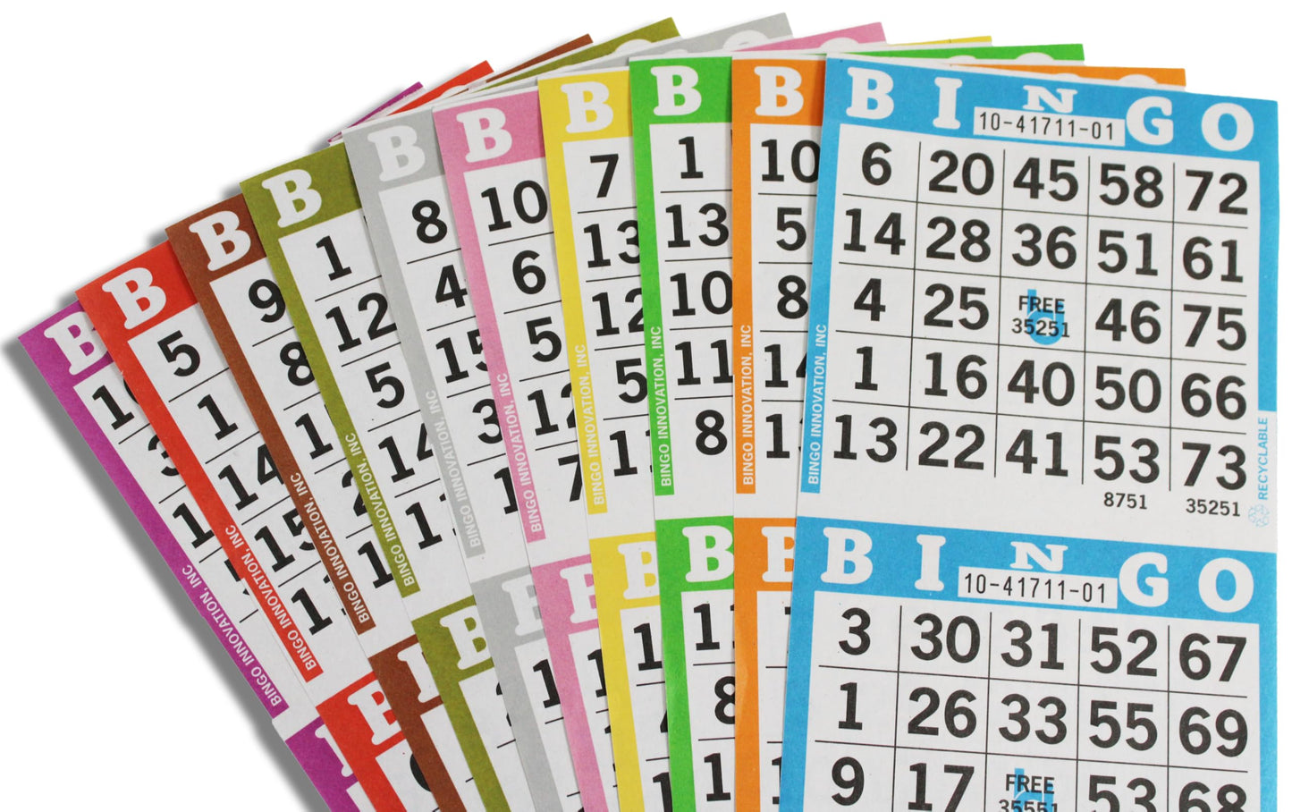 Bingo Innovation Bingo Books – 100 Disposable Game Books, 6 Faces per Sheet, 60 Games per Book