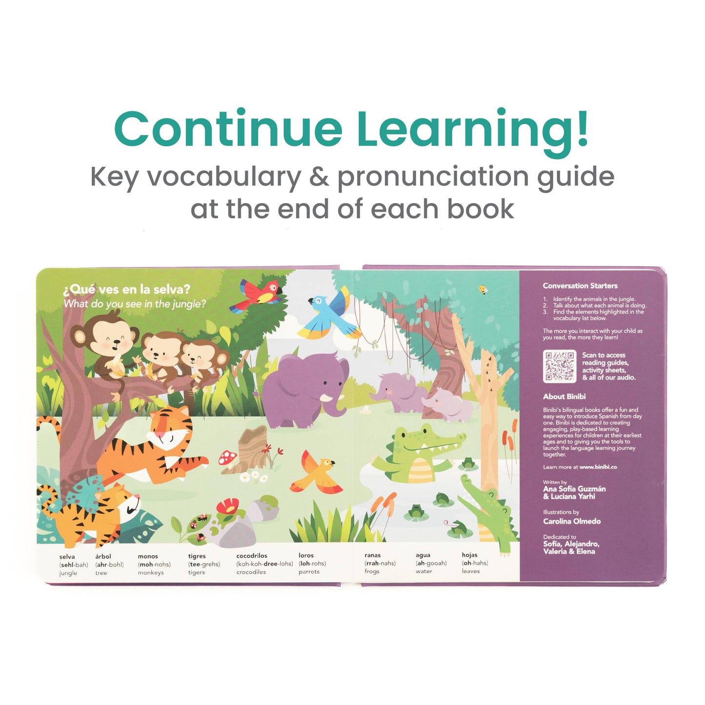 Binibi La Selva Bilingual Sound Book: English-Spanish Jungle Animals for Babies & Toddlers (Ages 1-3)
