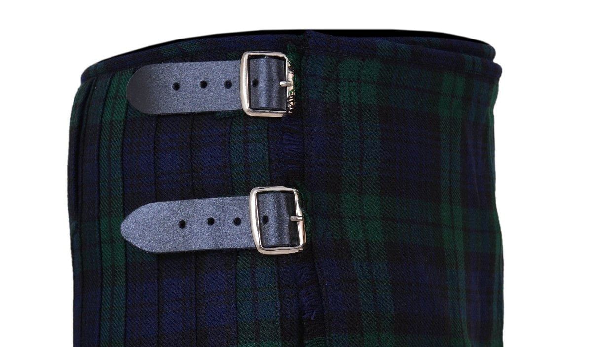 Black Watch Tartan 8 Yard Style Handmade Traditional Kilt 24" Drop