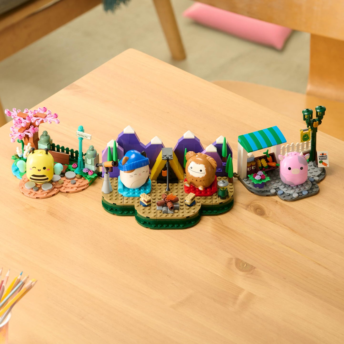 BLDR Squishmallows Outdoor Adventure Building Set – Cam & Benny Buildable Figures (8+)