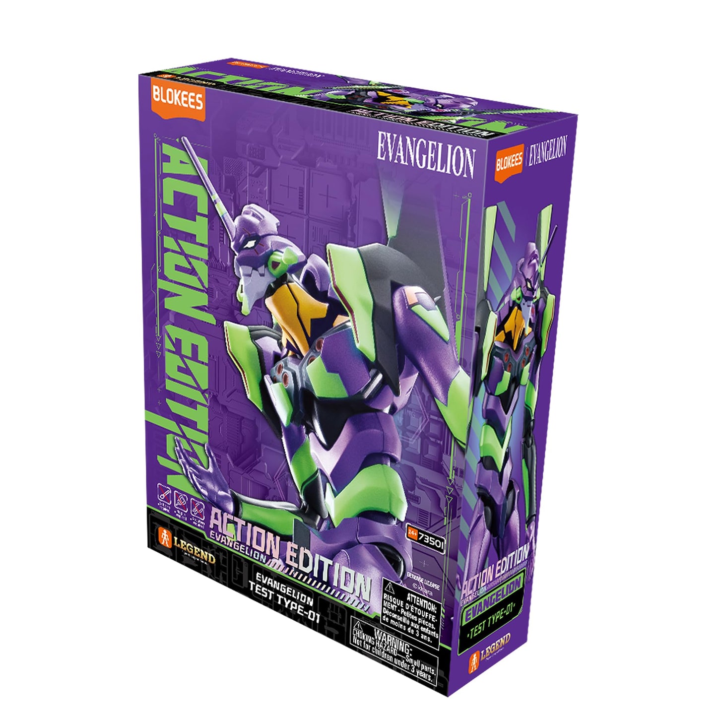 BLOKEES Ultra Action Edition EVA-01 Build Kit – Legacy Edition | Officially Licensed Neon Genesis Evangelion Figure