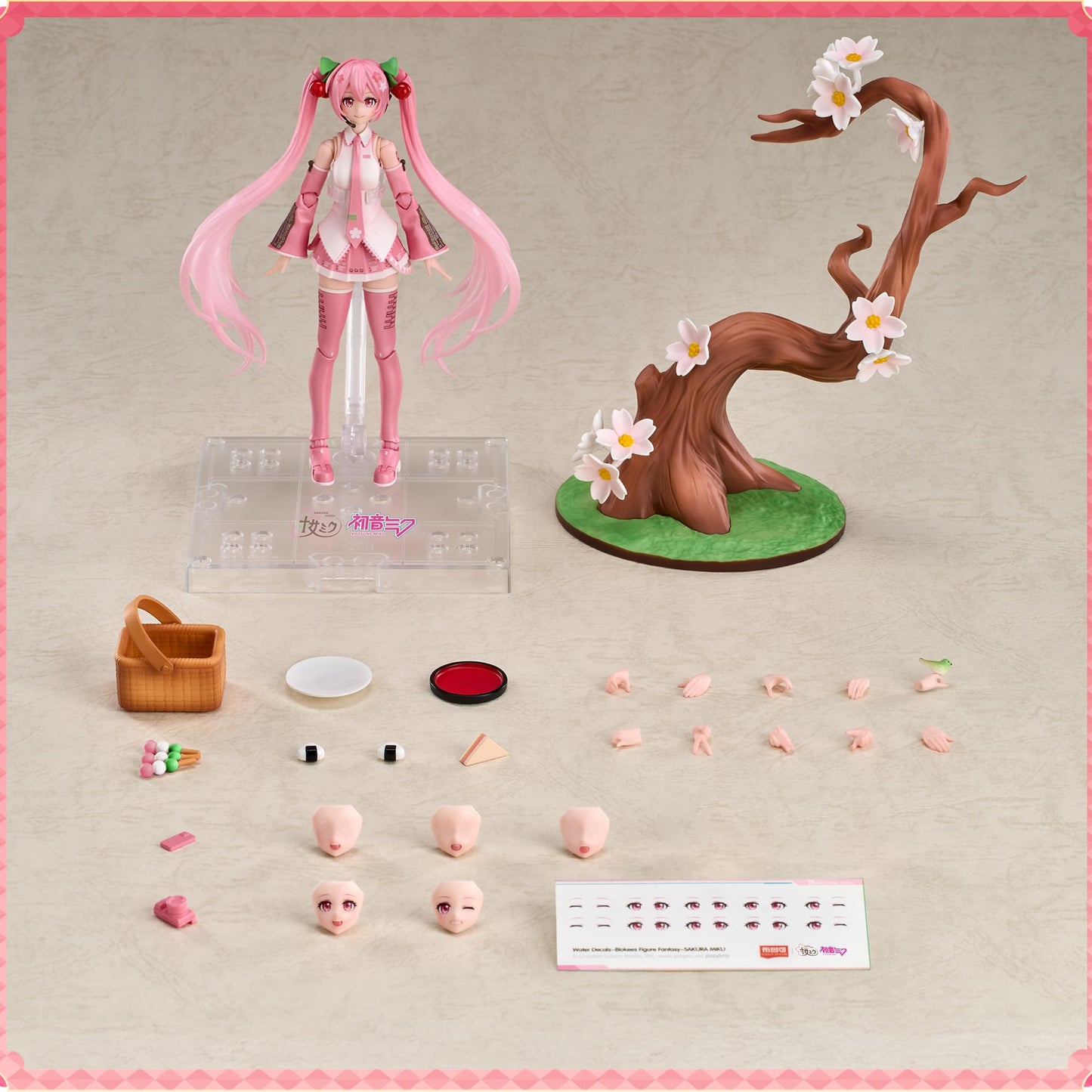 BLOKEES Fantastics Series Sakura Miku – Poseable Display Figure with Interchangeable Faces