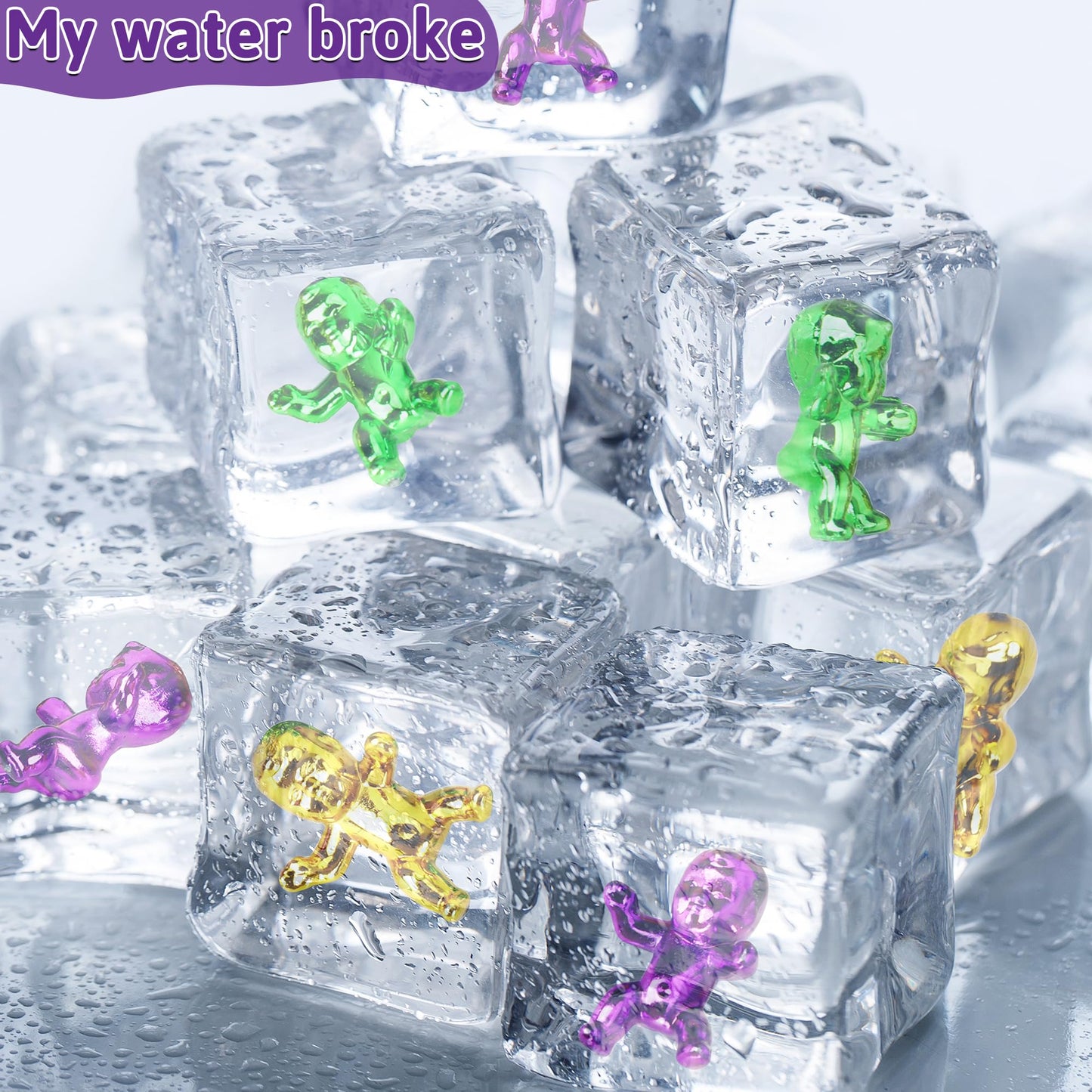 Blowata 24 PCS King Cake Babies – 1-Inch Mardi Gras Plastic Decor & Favors