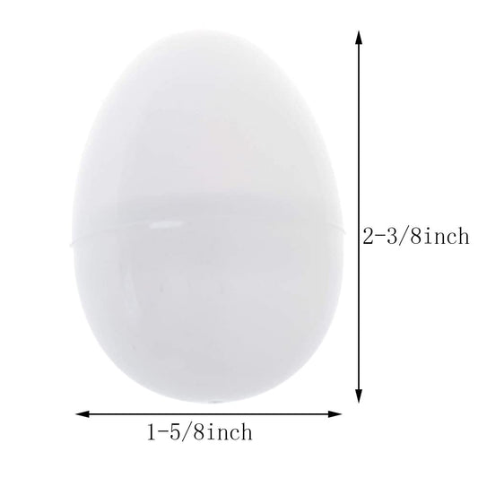 BlueMart 30pc White Blank Detachable Easter Eggs - 2-3/8in DIY Painting Kit
