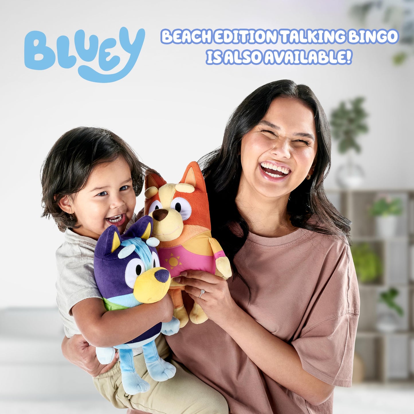 Bluey Beach Edition Talking Plush – 13” Singing Toy with 9 Phrases for Kids