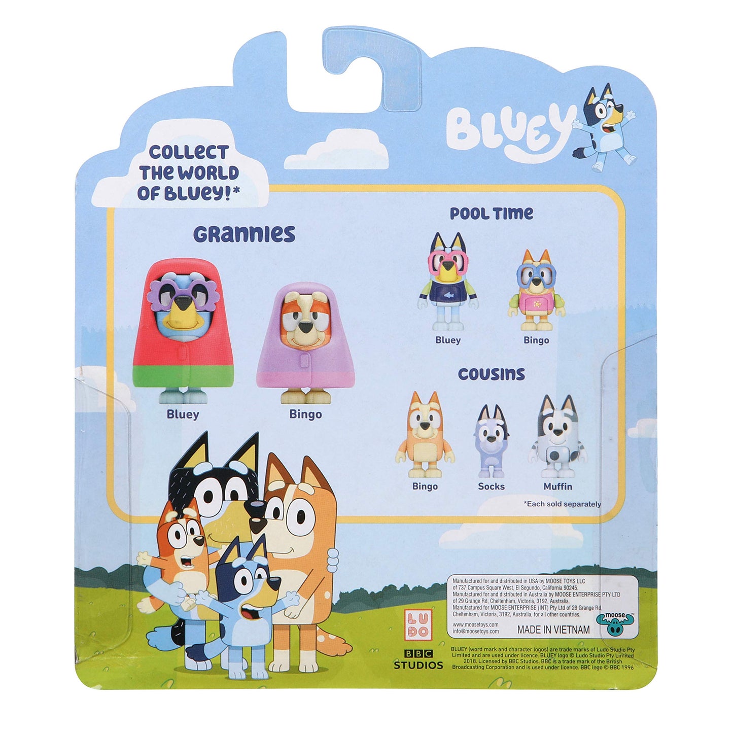 Bluey Grannies Bingo 2.5-inch Figures – 2 Pack, Multicolor | 13041