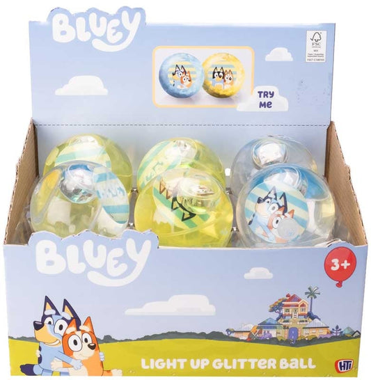 BLUEY LIGHT UP GLITTER BALL ASSORTED ONE ONLY