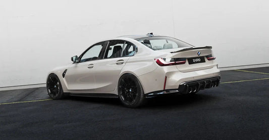 BMW M3 G80 G81 EVO-S Gloss Black Diffuser Extensions by ZAERO (2021+)