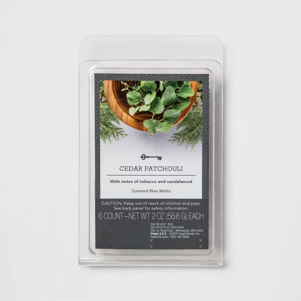 cedar patchouli Wax Melts - 6 Count - Net WT 2 oz