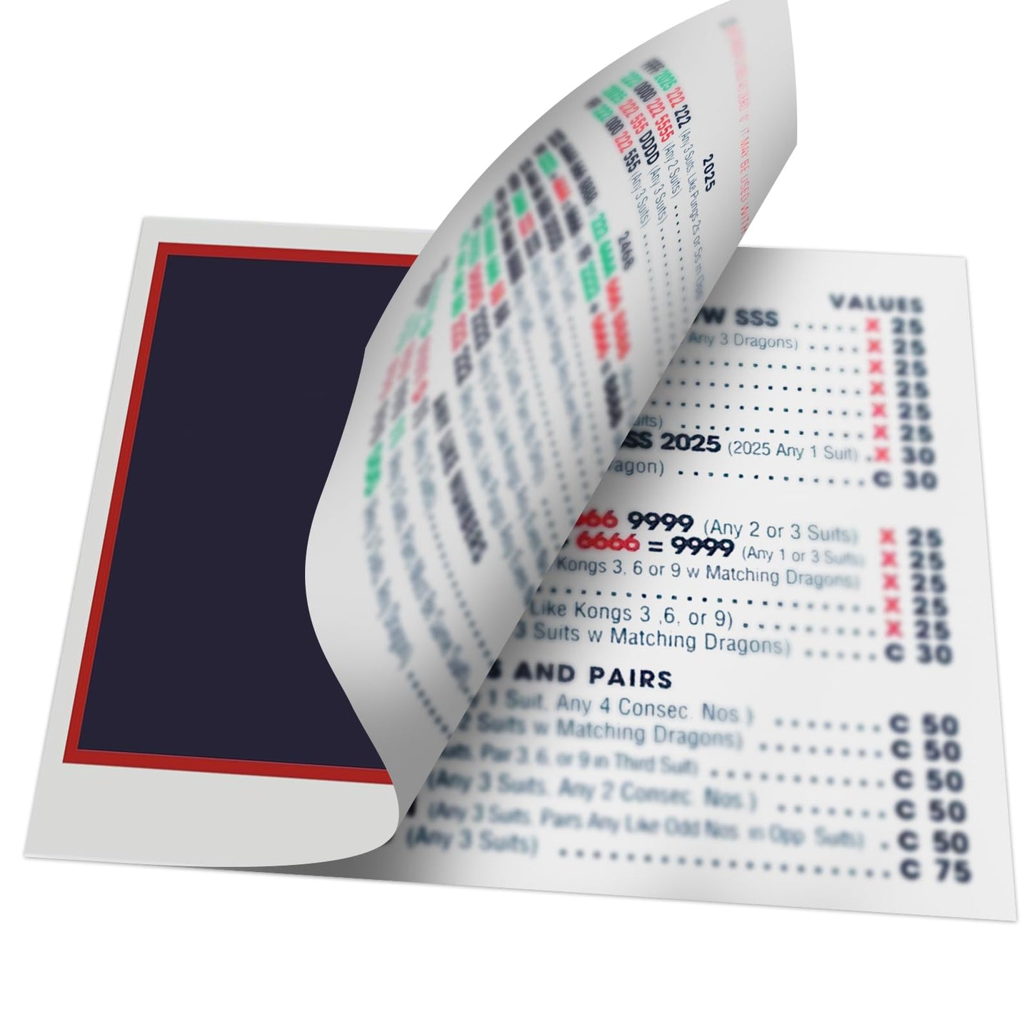BOBOFISH NMJL Mah Jong 2025 Cards – Official Revision, Large Size, 4-Pack