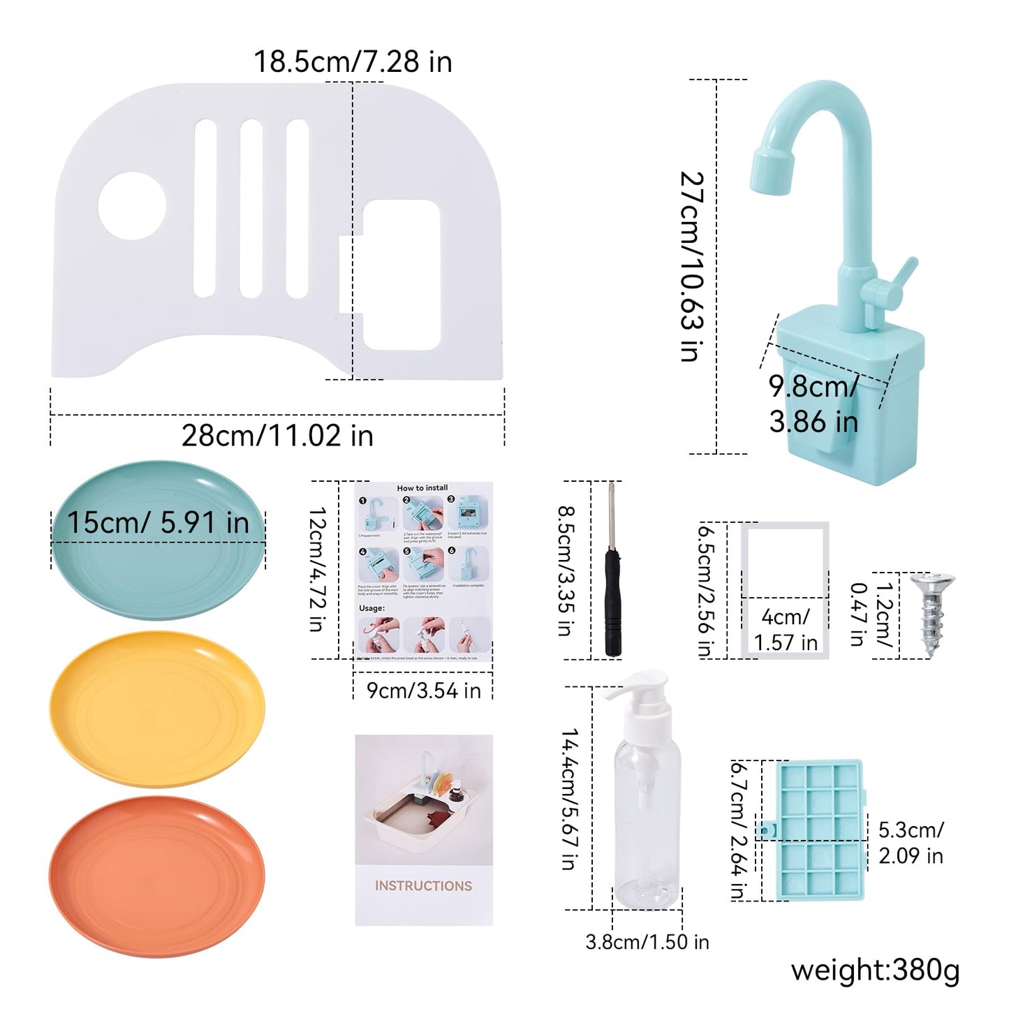 bopoobo Kids Automatic Water Pump Sink Bin – Montessori-Inspired Sensory Sink Station with Dishes & Drain Rack