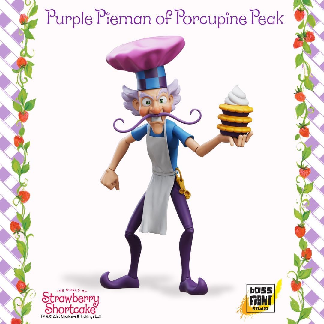 Boss Fight Studio Strawberry Shortcake Deluxe Purple Pie Man Figure – 1:12 Scale, Highly Articulated, Scented with Accessories