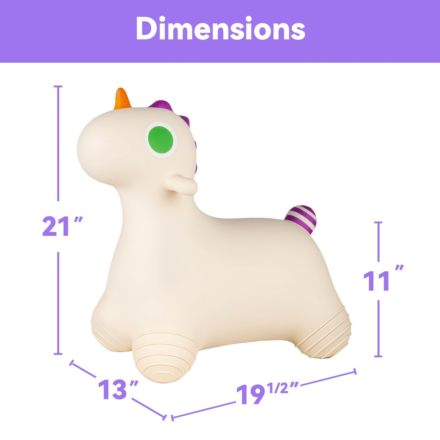Bouncy Pals Unicorn Hopping Horse — Toddler Indoor/Outdoor Ride-On Inflatable Bouncer