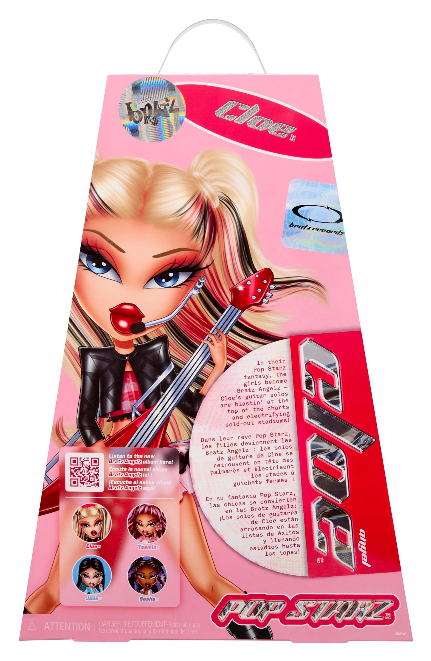 Bratz Pop Starz Cloe Fashion Doll with Accessories and Charm | Collectible Bratz Angelz